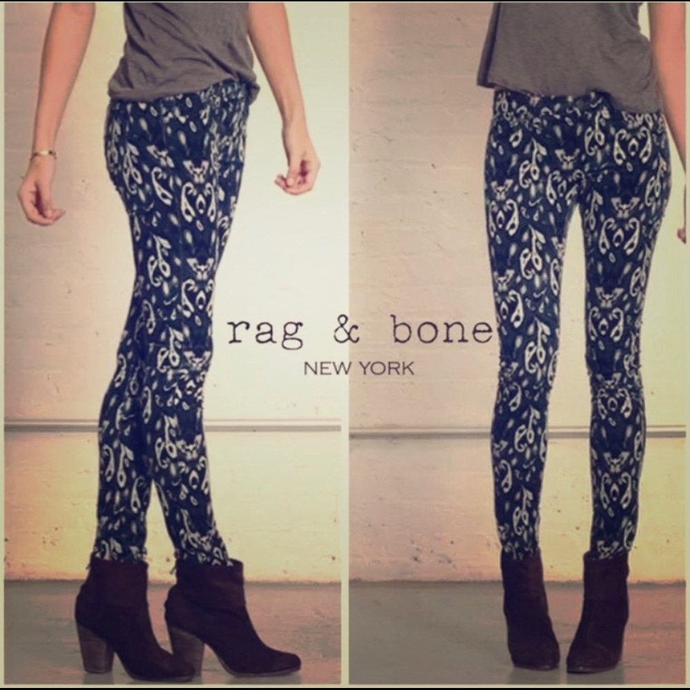 Rag & Bone Corduroy Ikat Skinny Jeans
